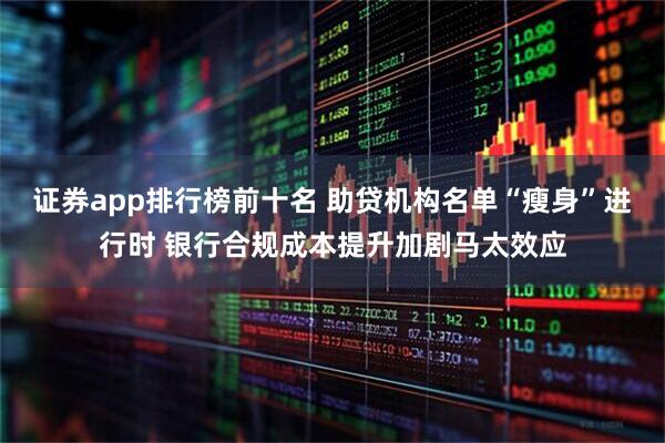 证券app排行榜前十名 助贷机构名单“瘦身”进行时 银行合规成本提升加剧马太效应